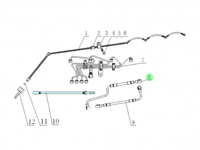 FG610Y001328+277  输油管,Oil pipeline,济南向前汽车配件有限公司