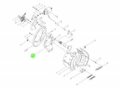 3072PE-3502025B1 后制动器底板(左),Rear brake base plate (left),济南向前汽车配件有限公司