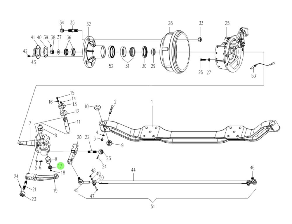 3066-3501030  主销堵盖总成,Main pin plug cover assembly,济南向前汽车配件有限公司