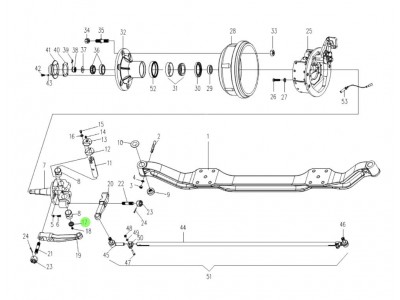 3066-3501030  主销堵盖总成,Main pin plug cover assembly,济南向前汽车配件有限公司