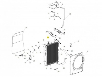 712W96301-0039 中冷器出气胶管,Intercooler air outlet rubber hose,济南向前汽车配件有限公司