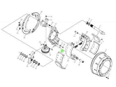 HD90109440035  制动摩擦片,Brake friction plate,济南向前汽车配件有限公司