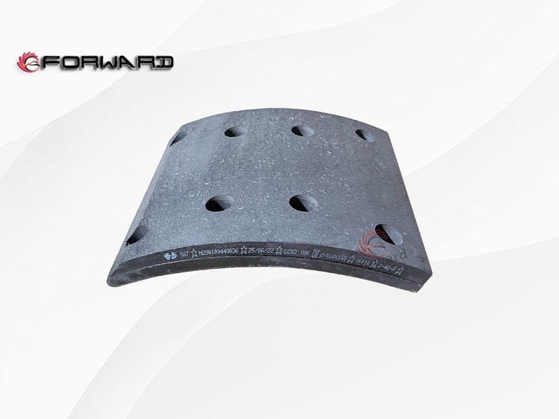 SHACMAN HANDE HDZ9.5T 行走前桥制动系统 HD90109440036 制动摩擦片