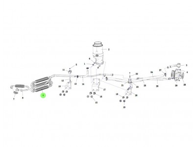 DZ97319470230 回油散热钢管总成,Return oil heat dissipation steel pipe assembly,济南向前汽车配件有限公司
