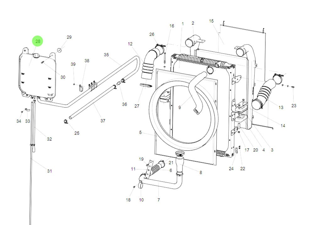 WG9112530333  膨胀水箱总成,Tank assy condenser,济南向前汽车配件有限公司