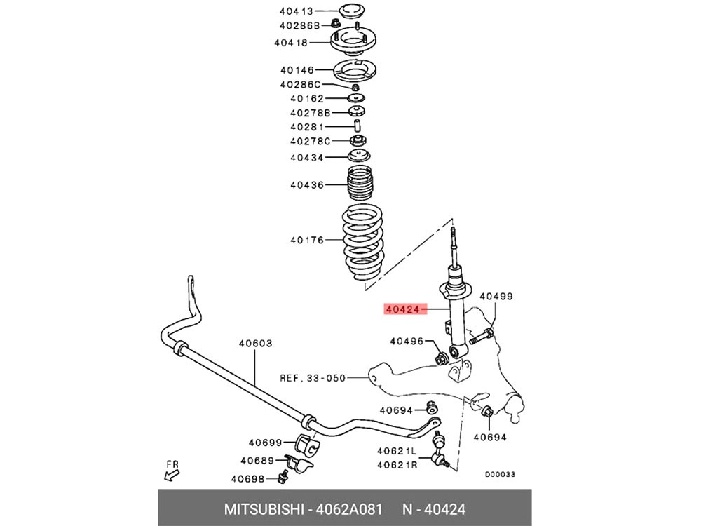 4062A081 前减震器,Pre-reservoir,济南向前汽车配件有限公司