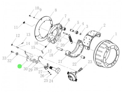 DZ9100440572  制动间隙自动调整臂（右）,Automatic adjustment arm (right),济南向前汽车配件有限公司