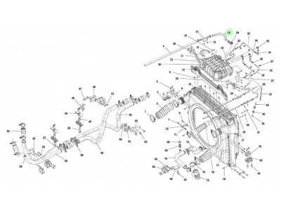 DZ9X189535019  膨胀箱成型胶管,Expansion box forming hose,济南向前汽车配件有限公司