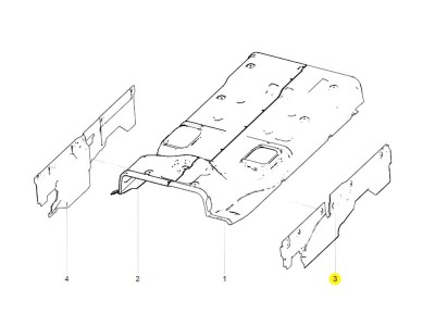 AZ166269000025 右侧面隔热吸音垫（阻燃面料）,Right heat insulation and sound absorption pad,济南向前汽车配件有限公司