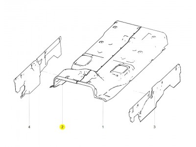 AZ166269000007 右隔热吸音垫,Right heat insulation pad,济南向前汽车配件有限公司