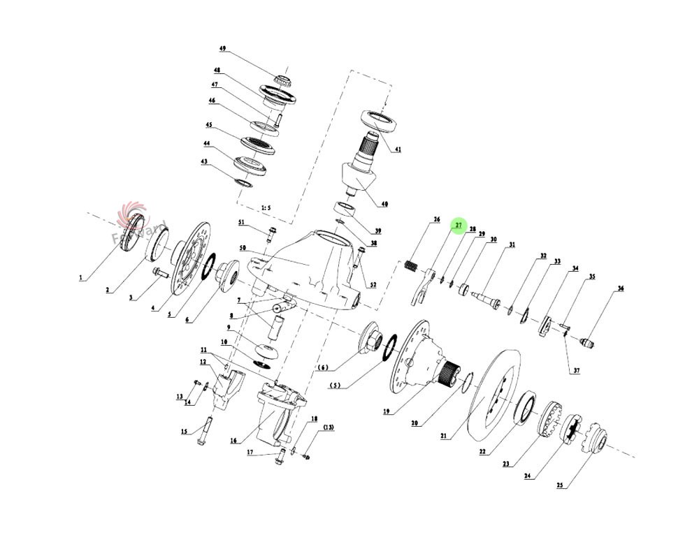 81.35614.0016  差速锁拔叉,Differential lock lever,济南向前汽车配件有限公司