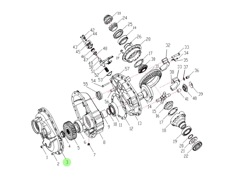 SHACMAN HANDE HDM300 行走驱动桥系统 81.35602.0009  过桥箱盖 Крышка коробки привода/81.35602.0009  过桥箱盖