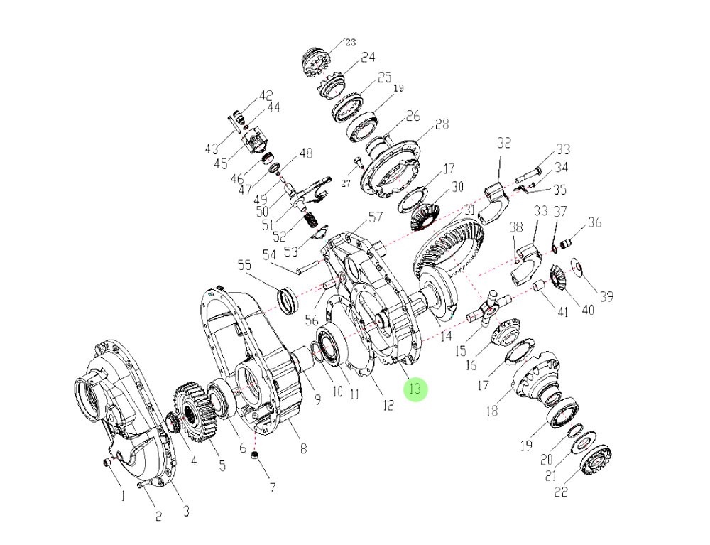 81.35301.0076 主减速器壳,Reducer housing,济南向前汽车配件有限公司