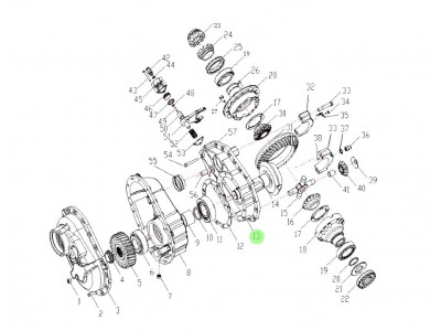 81.35301.0076 主减速器壳,Reducer housing,济南向前汽车配件有限公司