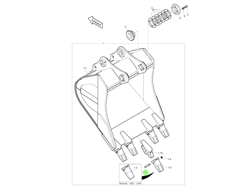 705-00006 锁定销（斗山）,Lock pin,济南向前汽车配件有限公司