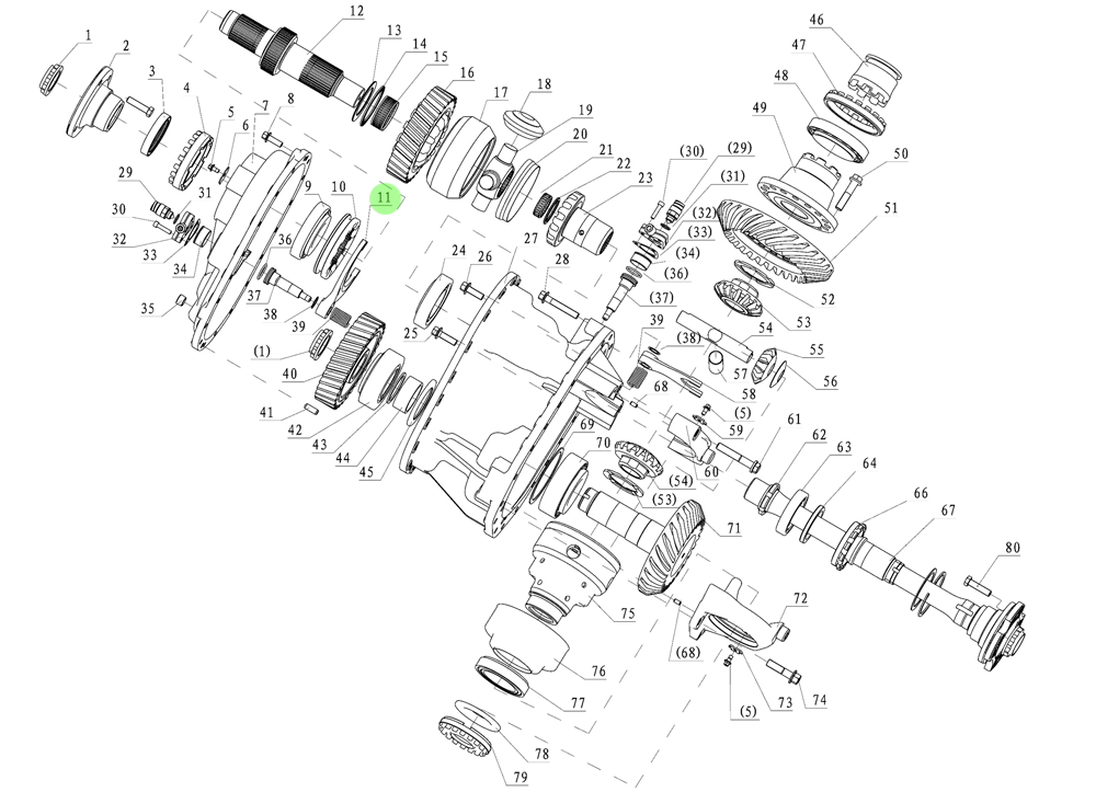 SHACMAN HANDE HDZ237-HDZ300-HDZ440-HDZ469 行走驱动桥系统 HD469-2511011 拨叉 Селектор форк/HD469-2511011 拨叉