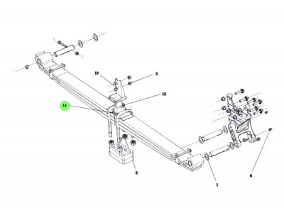 199112520122 前簧骑马螺栓,Front spring-mounted horse bolt,济南向前汽车配件有限公司