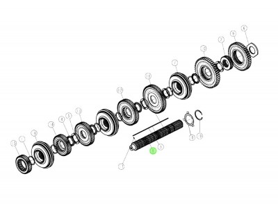 12JS160T-1701105  二轴,Main shaft,济南向前汽车配件有限公司