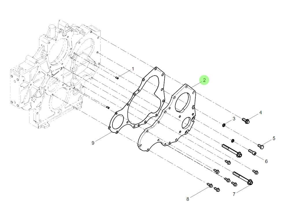 612600013586 正时齿轮室端盖,Timing gear chamber end cover,济南向前汽车配件有限公司