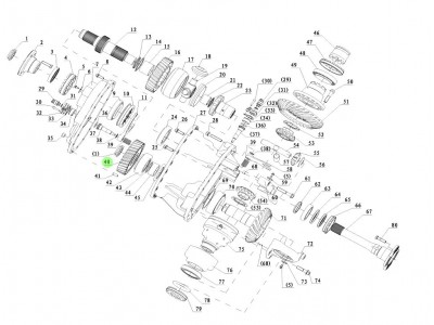 HD90149320001 从动圆柱齿轮,Passive cylinder gear,济南向前汽车配件有限公司