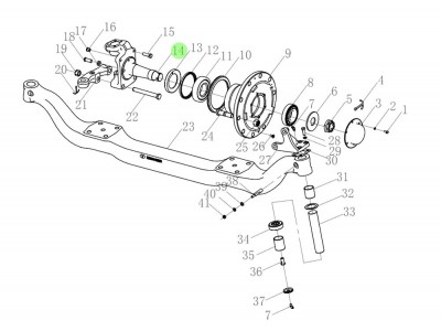 HD90009410326  转向节（右）,Steering knuckle (right),济南向前汽车配件有限公司