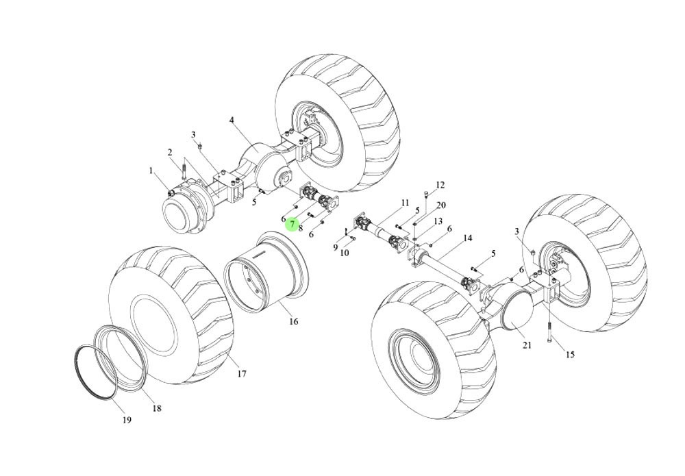 51C0062 后传动轴,Rear transmission shaft,济南向前汽车配件有限公司