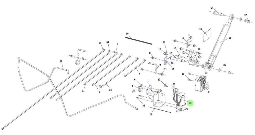 DZ97259820128 油泵电机总成,Oil pump motor assembly,济南向前汽车配件有限公司