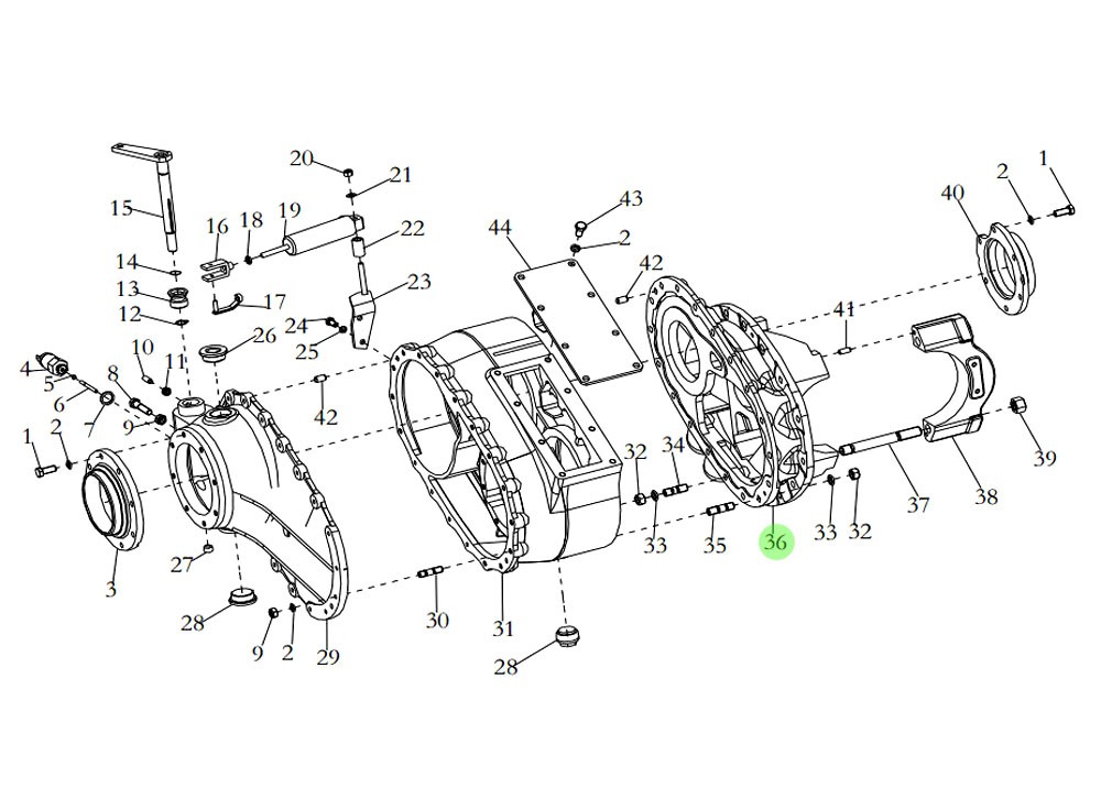 DZ91149320002 中桥主减速器壳,Main reducer housing of the middle bridge,济南向前汽车配件有限公司