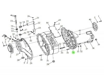 DZ91149320002 中桥主减速器壳,Main reducer housing of the middle bridge,济南向前汽车配件有限公司