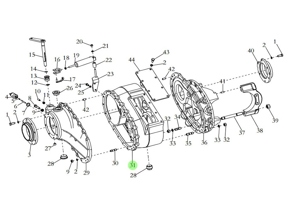 199014320259 过桥箱,Pass axle box,济南向前汽车配件有限公司