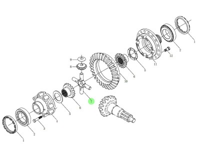 DZ90129320002 十字轴总成,Cross shaft assembly,济南向前汽车配件有限公司
