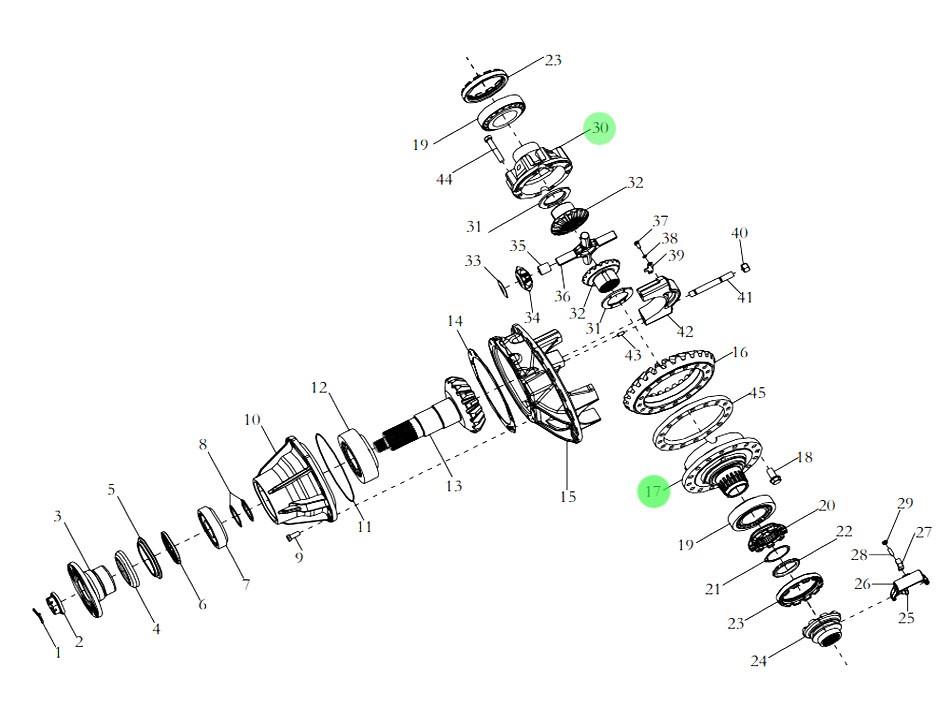 HD91129320058 差速器壳总成,Differential housing assembly,济南向前汽车配件有限公司
