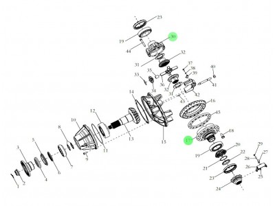 HD91129320058 差速器壳总成,Differential housing assembly,济南向前汽车配件有限公司