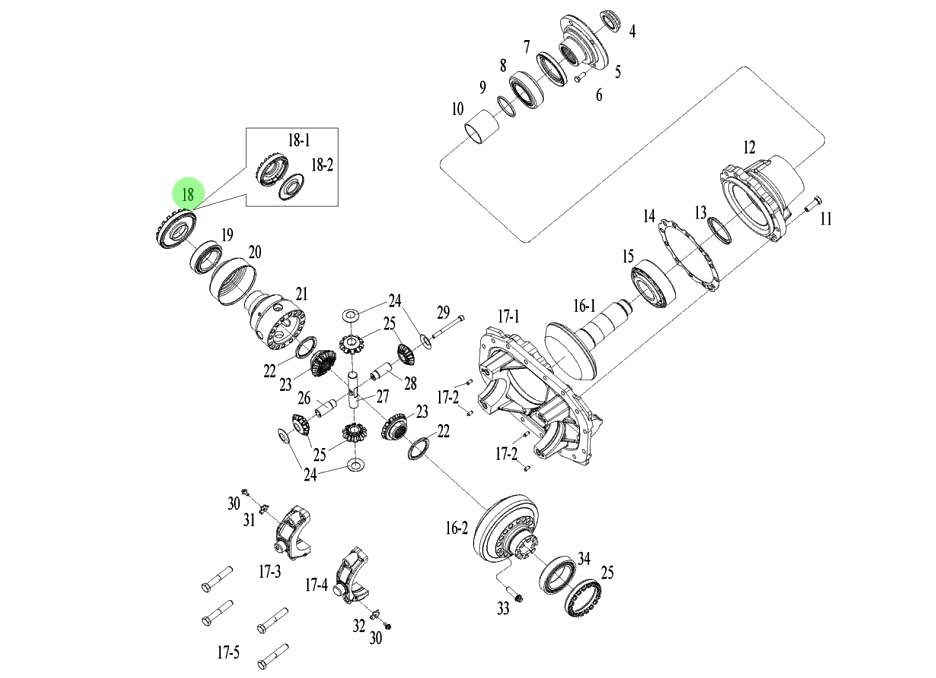 DZ9112320370 调整螺母（右）,Adjusting nut (right),济南向前汽车配件有限公司