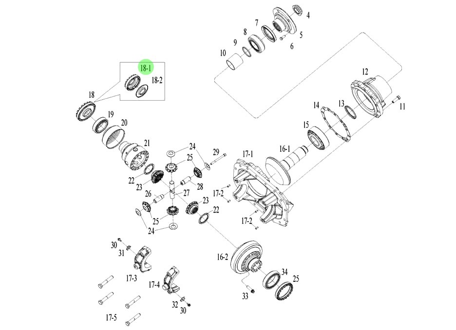 DZ9112320358 调整螺母(右）,Adjusting nut (right),济南向前汽车配件有限公司