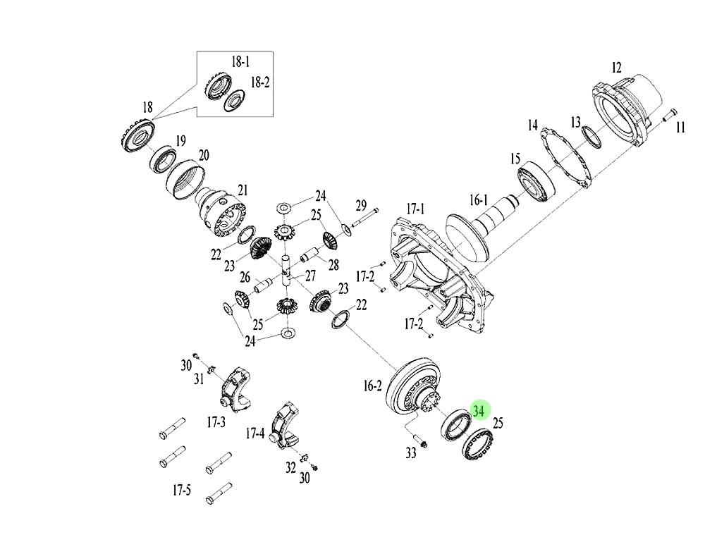 HD90149320022 差速器轴承,Drive shaft bearing,济南向前汽车配件有限公司
