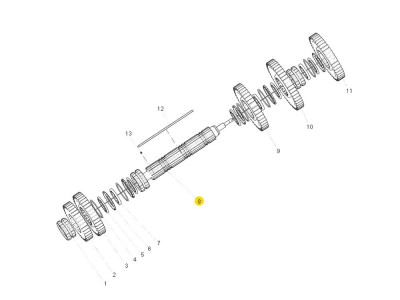 WG2203040029 主轴带球头总成,Main shaft with ball head assembly,济南向前汽车配件有限公司