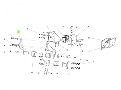 DZ95259263601 轴承支架总成,Bearing support assembly,济南向前汽车配件有限公司