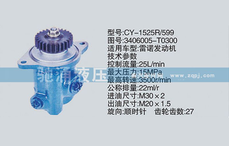 雷诺系列转向泵 3406005-T0300转向助力泵、转向助力叶片泵【驰涌液压】/3406005-T0300
