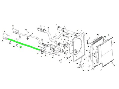 DZ91189534005 油冷器出水管（一）,Oil cooler inlet pipe (1),济南向前汽车配件有限公司