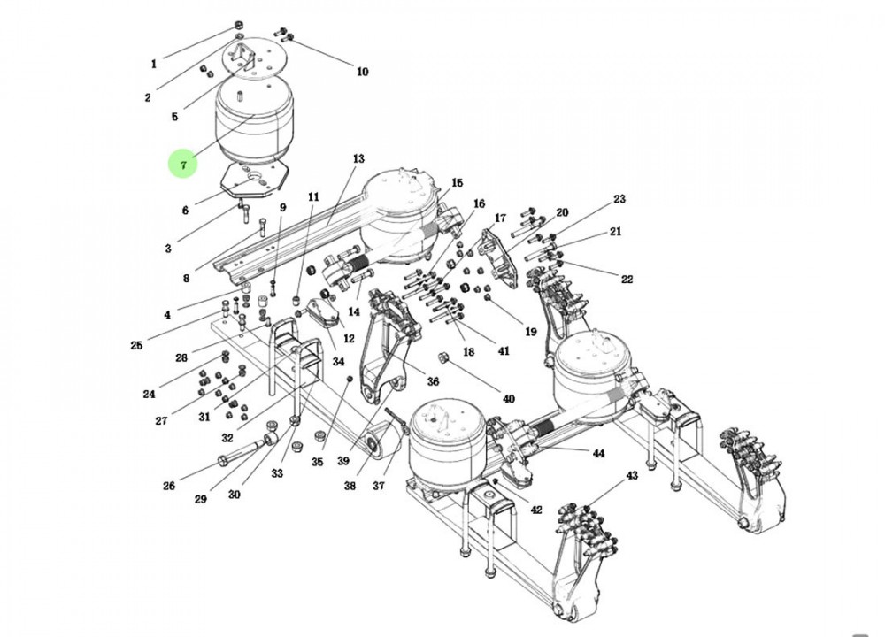 DZ97259520839  空气弹簧总成,Air spring assembly,济南向前汽车配件有限公司