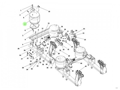 DZ97259520839  空气弹簧总成,Air spring assembly,济南向前汽车配件有限公司