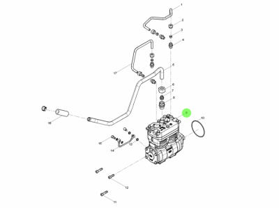 1013133963 空压机总成,Air compressor assembly,济南向前汽车配件有限公司