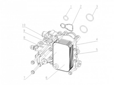 A9W00-1013100D 机油冷却器 XQ046700,Oil cooler,济南向前汽车配件有限公司