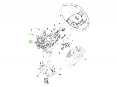 DZ98149460558 转向管柱 XQ046739,Steering column,济南向前汽车配件有限公司