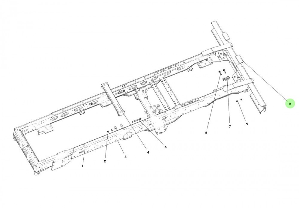 DZ91189511910 车架总成 XQ046769,Frame assembly,济南向前汽车配件有限公司