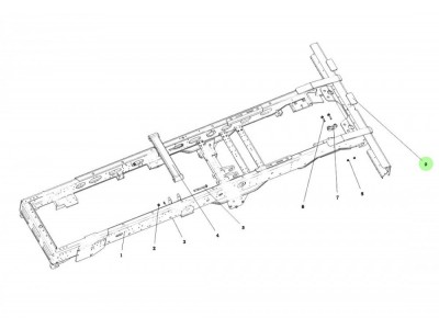 DZ91189511910 车架总成 XQ046769,Frame assembly,济南向前汽车配件有限公司