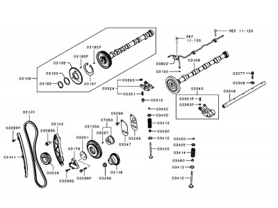 TOYOTA HILUX 丰田海拉克斯 动力发动机正式齿轮室系统 4N15-ZSZC 正时室修理包图3