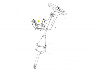 711-46113-6231 转向管柱总成 XQ046857,Steering column assembly,济南向前汽车配件有限公司