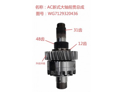 WG7129320436 输入轴总成（前贯总成，轴间差速器总成）HOWO 济南海鸿